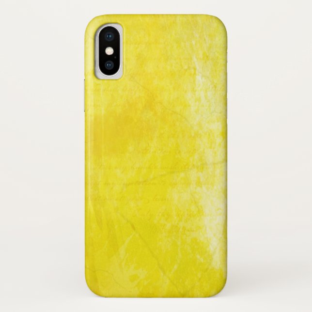 Gritty Yellow Watercolor Case-Mate iPhone Case (Back)