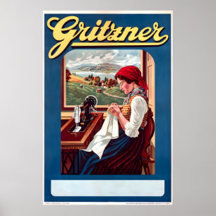Gritzner Sewing Machine Poster
