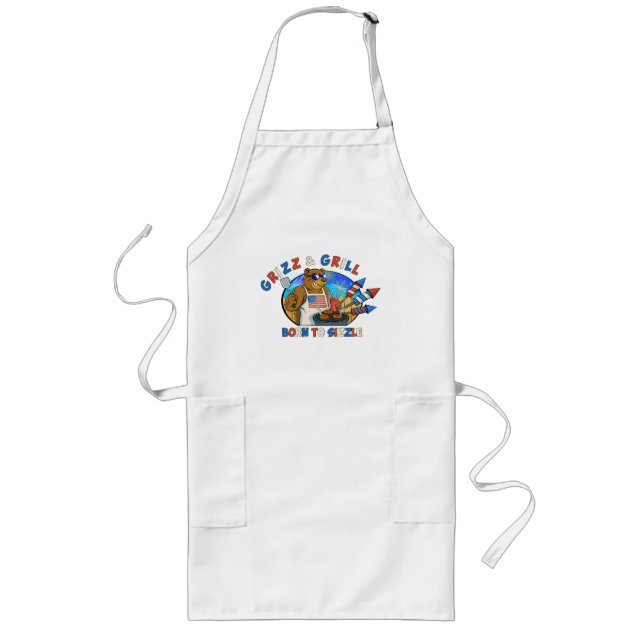 Grizz & Grill: Born to Sizzle The Beer, The Burger Long Apron (Front)