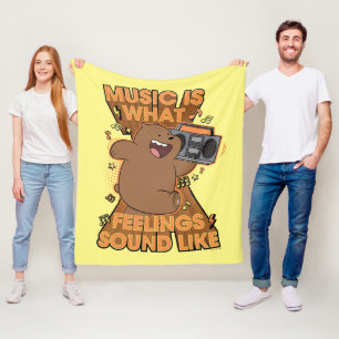 Grizz - Music is What Feelings Sound Like Fleece Blanket