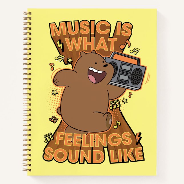 Grizz - Music is What Feelings Sound Like Notebook (Front)