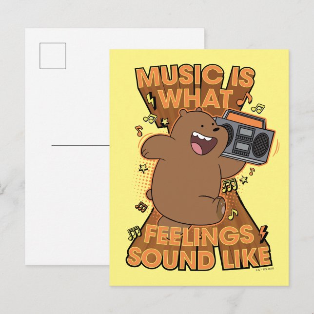 Grizz - Music is What Feelings Sound Like Postcard (Front/Back)