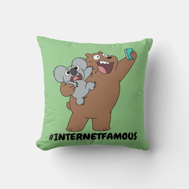 Grizz & Nom Nom - #InternetFamous Cushion (Front)