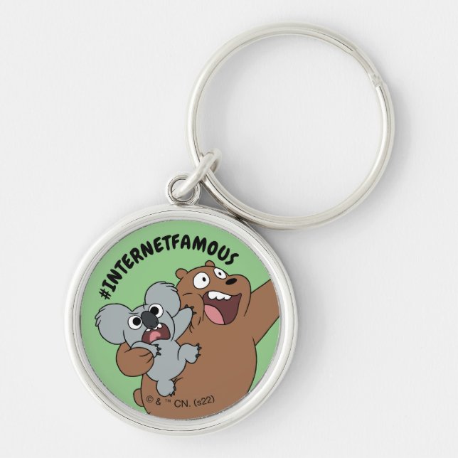 Grizz & Nom Nom - #InternetFamous Key Ring (Front)