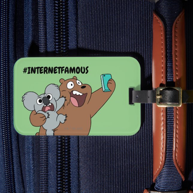Grizz & Nom Nom - #InternetFamous Luggage Tag (Front Insitu 4)