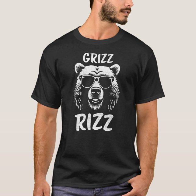Grizz Rizz Grizzly Bear Charisma Awesome Cool Sung T-Shirt (Front)