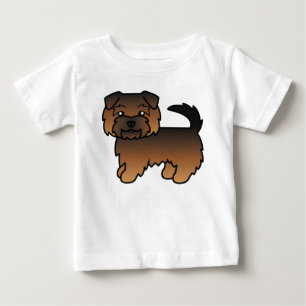 Grizzle Norfolk Terrier Dog Illustration Baby T-Shirt