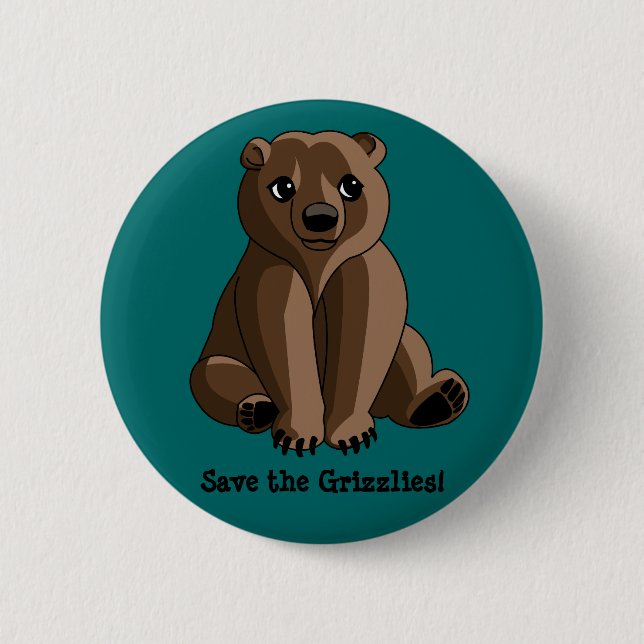 Grizzlies 6 Cm Round Badge (Front)