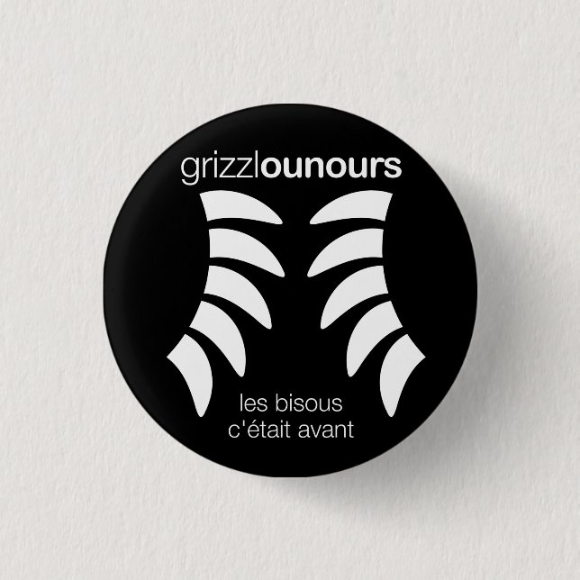 Grizzlounours Collection 3 Cm Round Badge (Front)