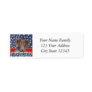 Grizzly4President, In Dog We Trust Return Address Label