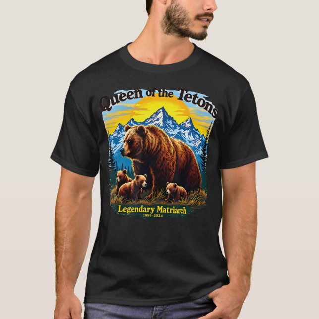 Grizzly 399 Tribute Queen Of The Tetons Bear T-Shirt (Front)