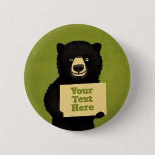 Grizzly Bear 6 Cm Round Badge