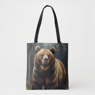 Grizzly bear All-Over Print Tote Bag