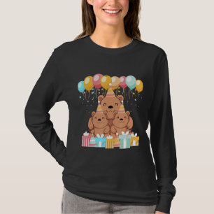 Grizzly Bear Animal Family Kids Birthday Party Cut T-Shirt