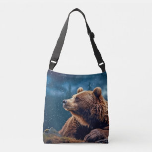 Grizzly Bear Animal Nature Majestic Wild Crossbody Bag