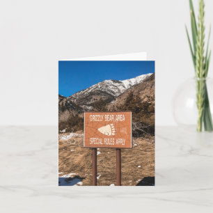 Grizzly Bear Area - 4" x 5.6" Notecard