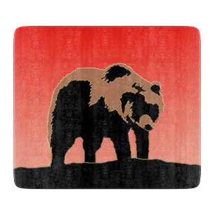 Grizzly Bear at Sunset  - Original Wildlife Art Cutting Board
