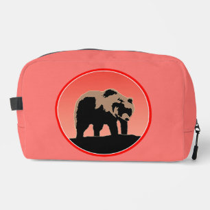 Grizzly Bear at Sunset - Original Wildlife Art Dopp Kit