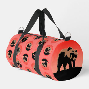 Grizzly Bear at Sunset - Original Wildlife Art Duffle Bag