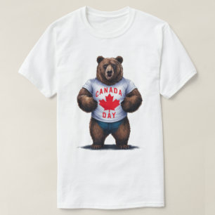 Grizzly Bear Canada Day T-Shirt