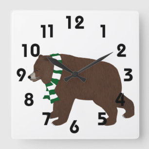Grizzly Bear Clock