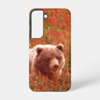 Grizzly Bear Cub in Fireweed Painting Wildlife Art