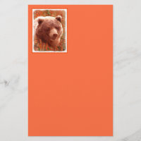 Grizzly Bear Cub in Fireweed Painting Wildlife Art