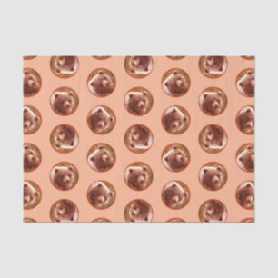 Grizzly Bear Cub in Fireweed Painting Wildlife Art Tissue Paper