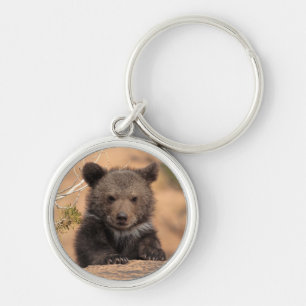 Grizzly Bear Cub Key Ring