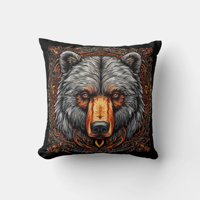 Grizzly Bear Cushion (Front)