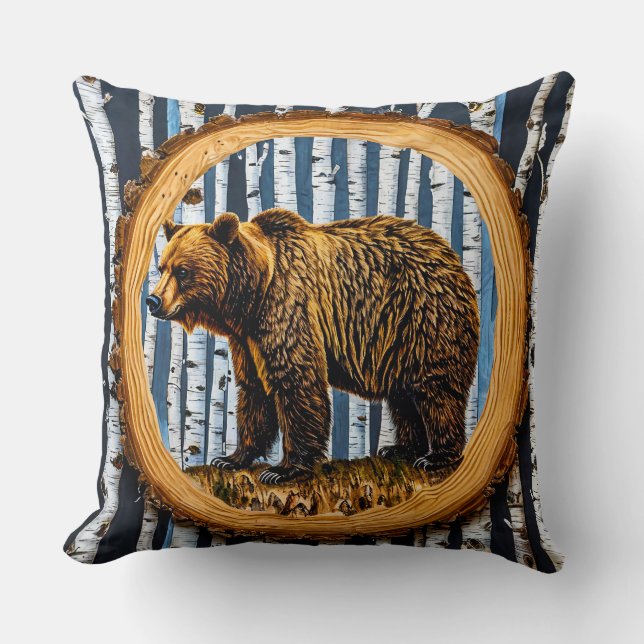 Grizzly Bear Cushion (Front)