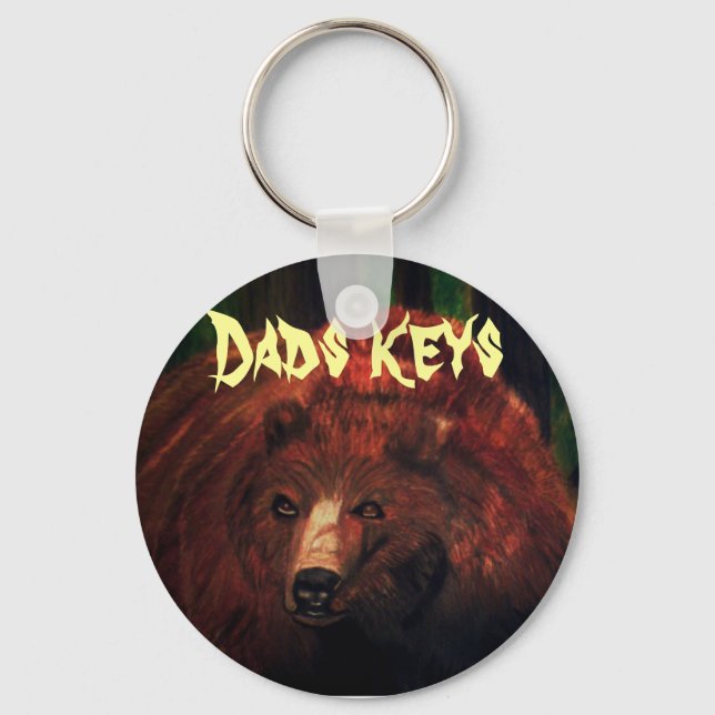 GRIZZLY BEAR DAD keychain (Front)