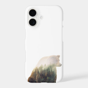 Grizzly Bear Double Exposed Phone Case