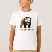 GRIZZLY BEAR- Endangered animal graphic