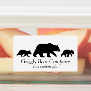 Grizzly Bear Family Silhouettes Custom