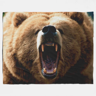 GRIZZLY BEAR FLEECE BLANKET
