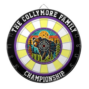 Grizzly Bear Forest Aim Design Dartboard