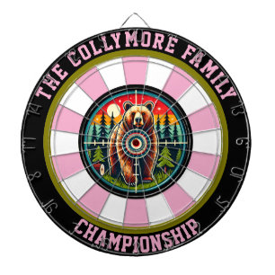 Grizzly Bear Forest Crosshairs Design Dartboard