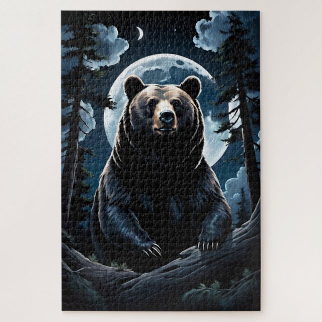 Grizzly Bear Forest Jigsaw Puzzle (Vertical)