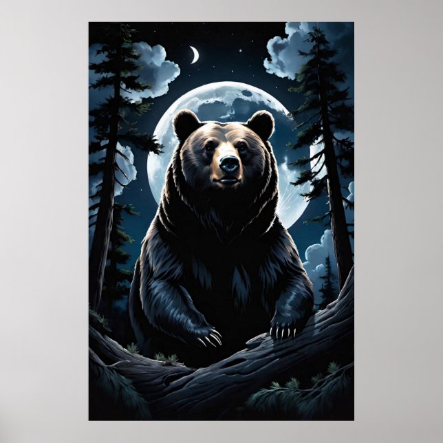Grizzly Bear Forest Poster (Front)
