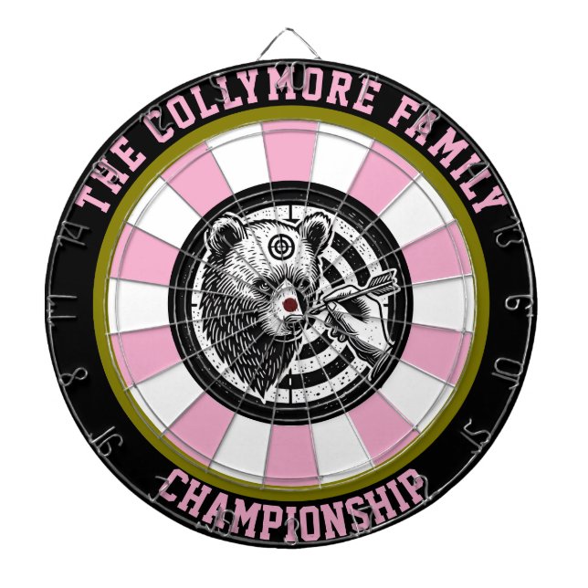 Grizzly Bear Forest Target Art Dartboard (Front)