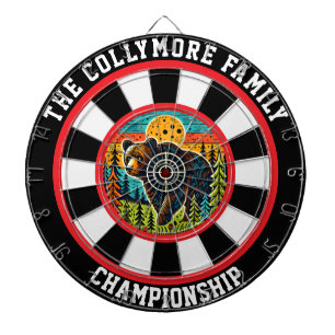 Grizzly Bear Forest Target Circle Dartboard