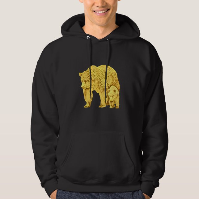 Grizzly Bear Grizzlies Predator Bears Forest Anima Hoodie (Front)