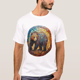 Grizzly Bear in Artistic Design T-Shirt