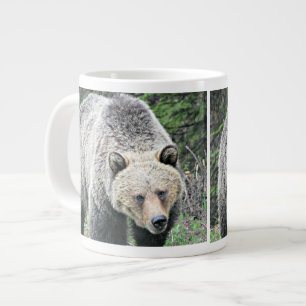 Grizzly Bear in Forest Clearing Large Coffee Mug