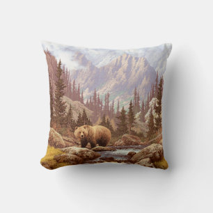 Grizzly Bear in the Rocky Mountains / AF-006bear,g Cushion