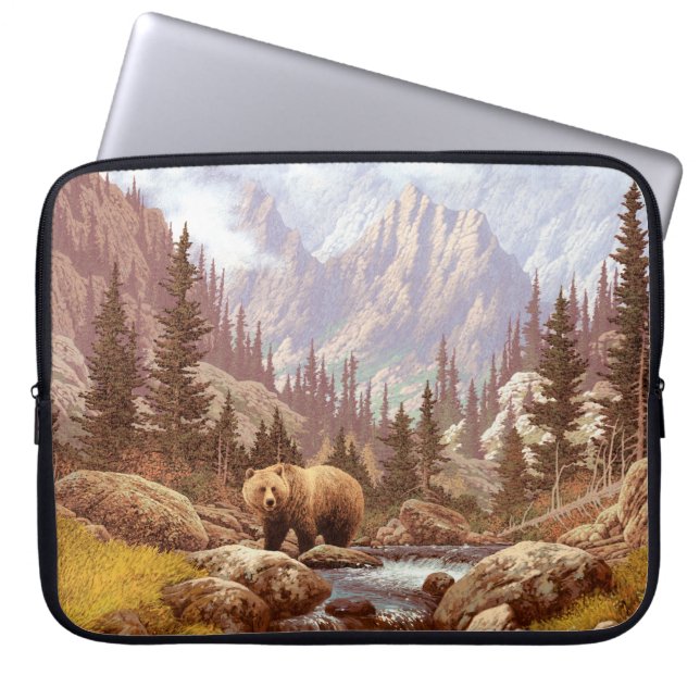 Grizzly Bear in the Rocky Mountains / AF-006bear,g Laptop Sleeve (Front)