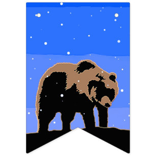 Grizzly Bear in Winter  - Original Wildlife Art Bunting