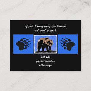 Grizzly Bear in Winter - Original Wildlife Art Business Card