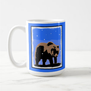 Grizzly Bear in Winter  - Original Wildlife Art Coffee Mug